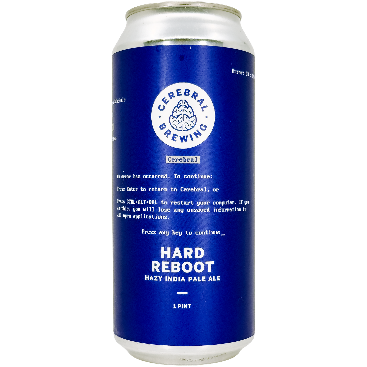 Cerebral Brewing 'Hard Reboot' Hazy IPA Beer, Colorado