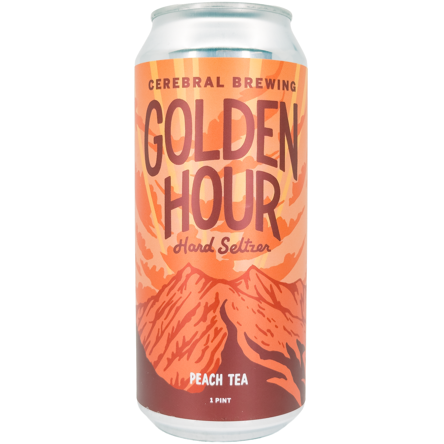 Cerebral Brewing 'Golden Hour' Peach Tea Hard Seltzer, Colorado