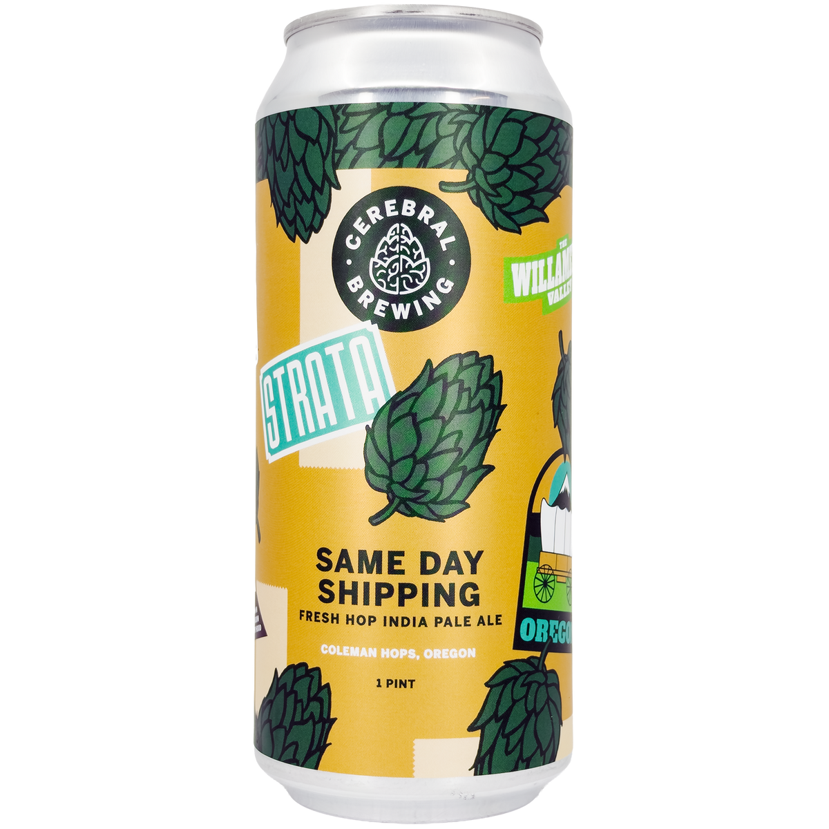 Cerebral Brewing 'Same Day Shipping' Fresh Hop West Coast IPA Beer, Colorado
