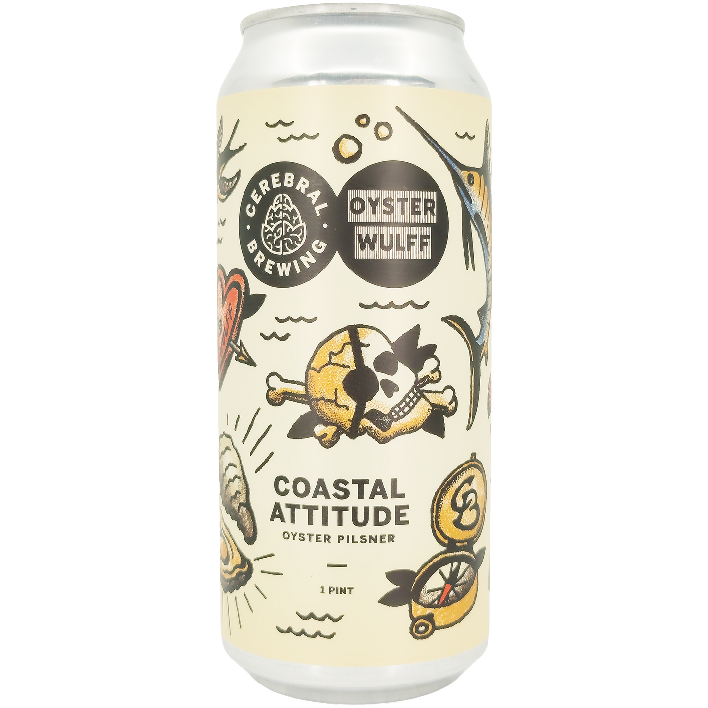 Cerebral Brewing x Oyster Wulff 'Coastal Attitude' Oyster Pilsner, Colorado