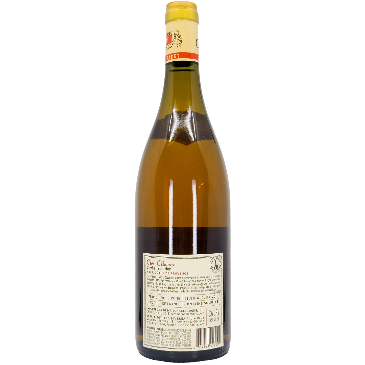 Clos Cibonne Cotes de Provence 'Tibouren' Cuvee Tradition Rose, France