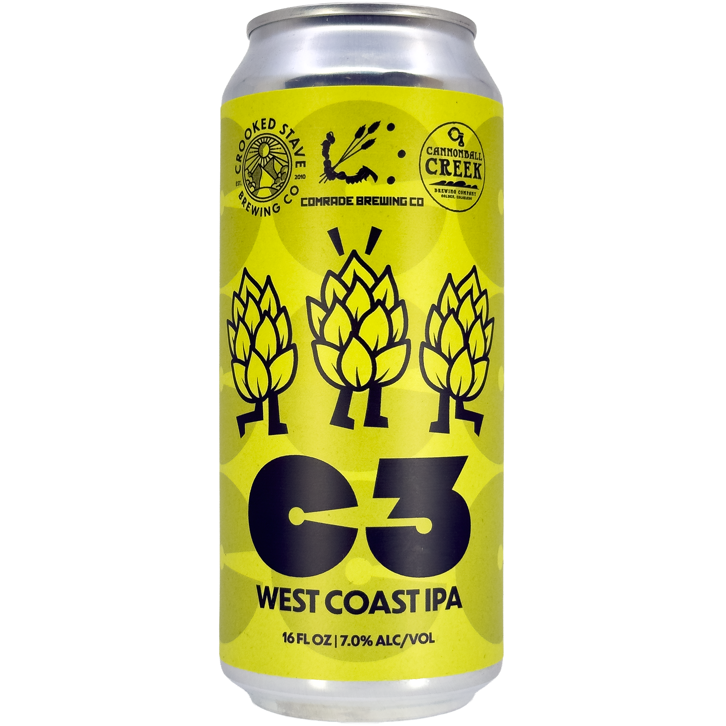 Crooked Stave x Comrade Brewing x Cannonball 'C3' West Coast Style IPA, Colorado