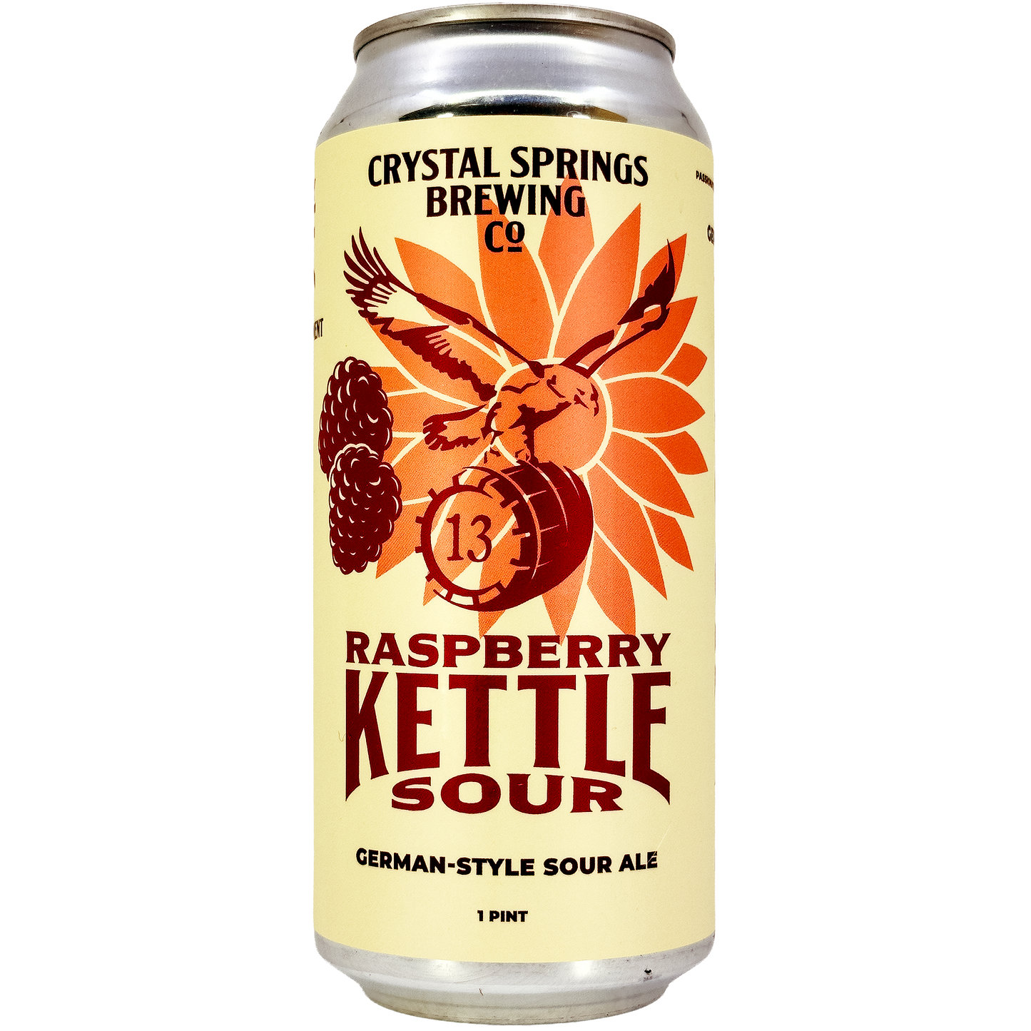 Crystal Springs Brewing Co. Rasberry Kettle Sour Beer, Colorado