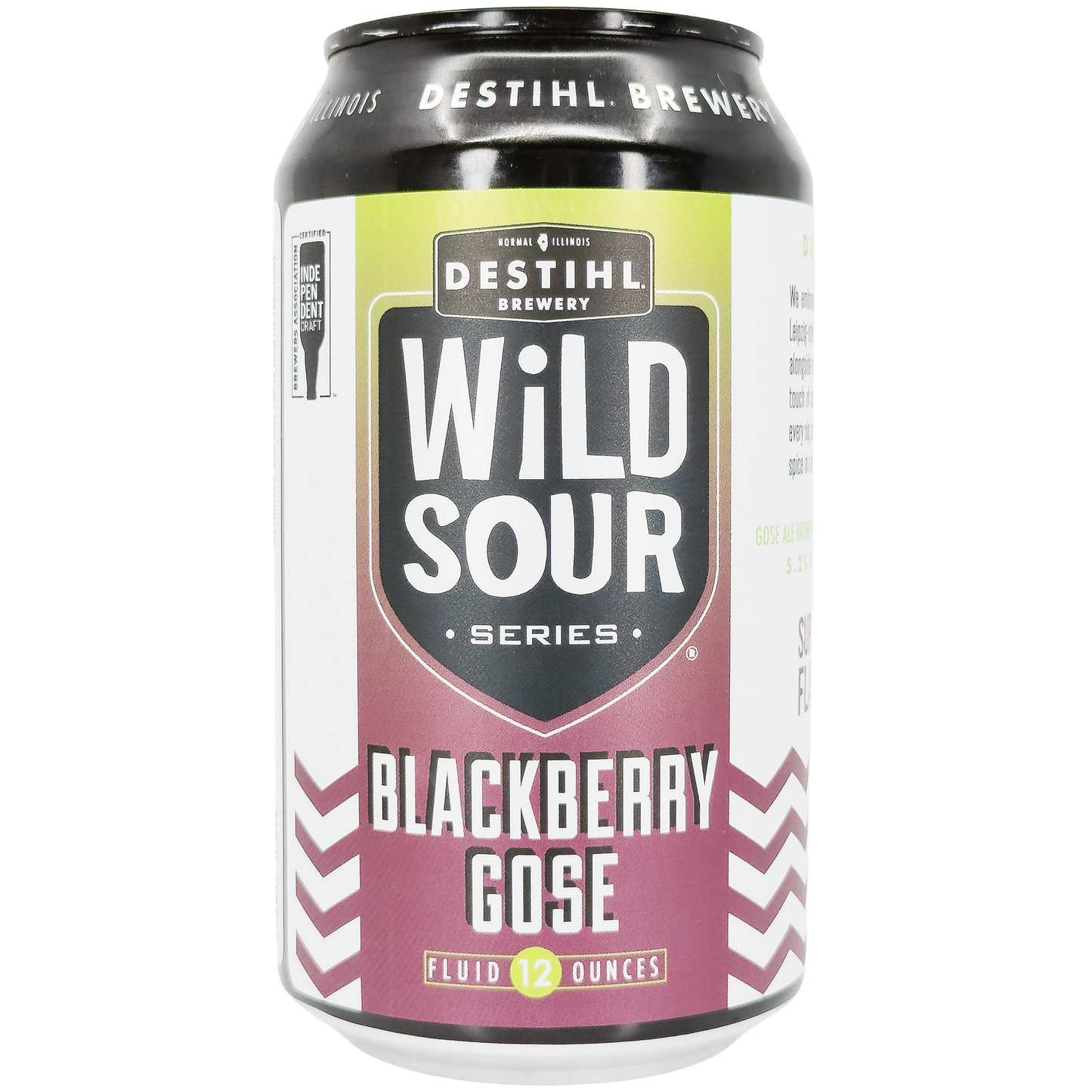 Destihl Brewery Wild Sour Series Blackberry Gose Ale Beer, Illinois