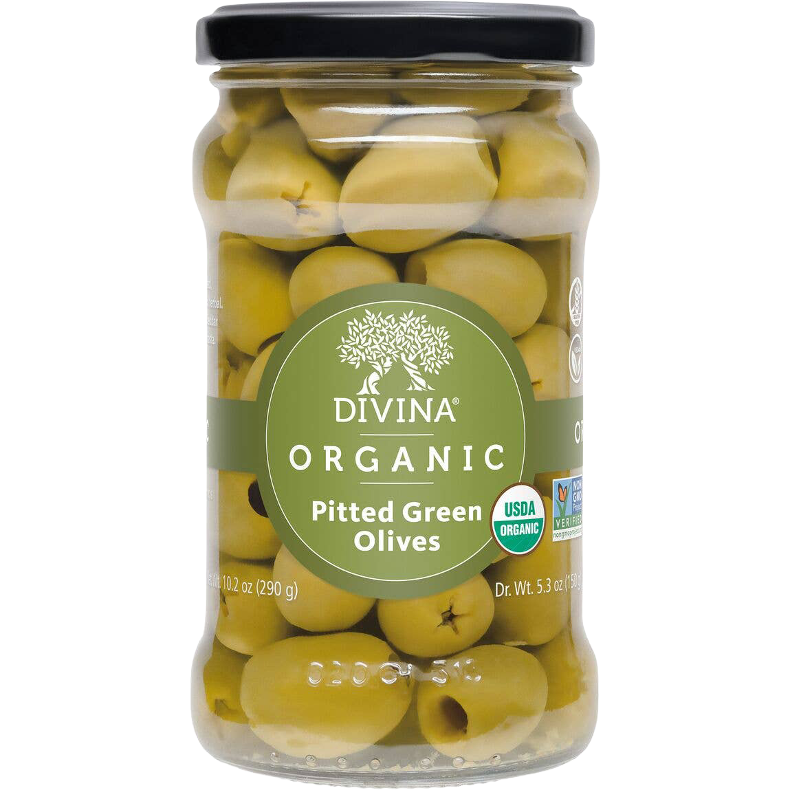 Divina Organic Pitted Green Olives