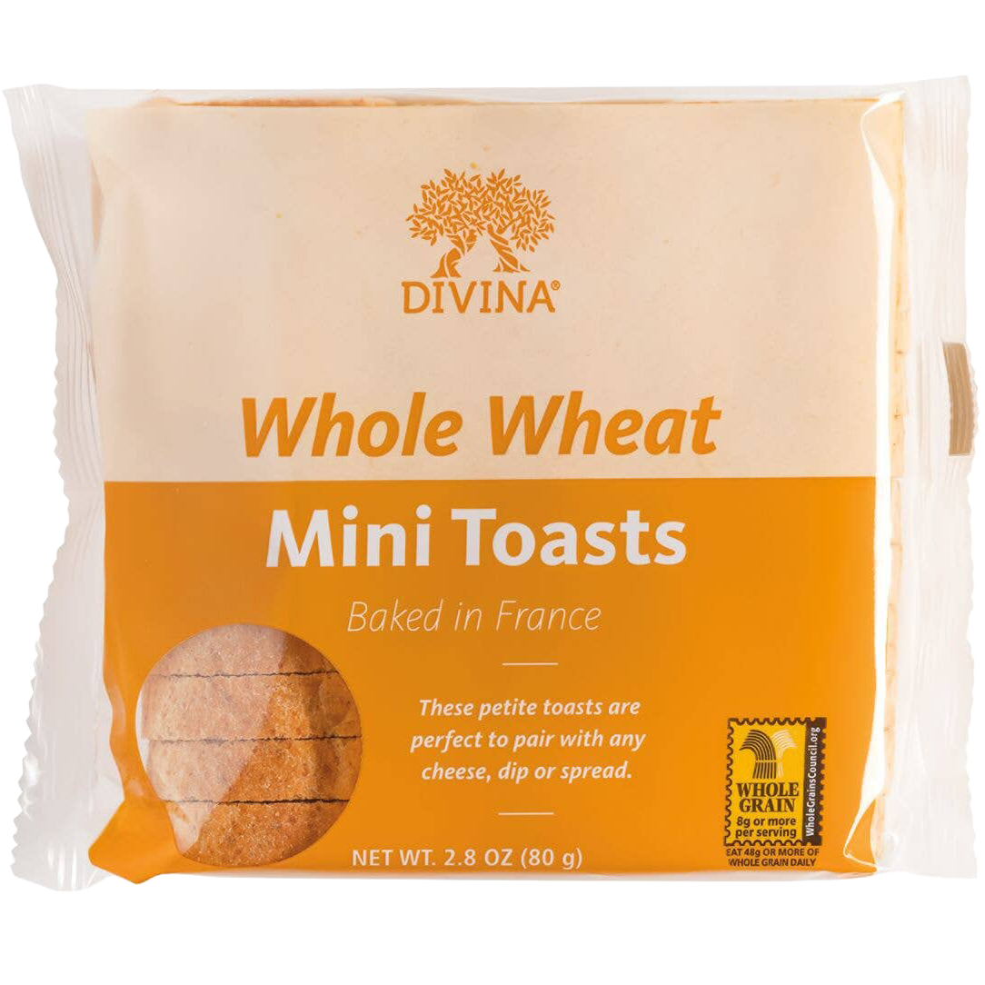 Divina Whole Wheat Mini Toast Crackers, France