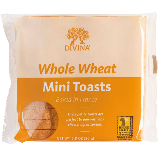 Divina Whole Wheat Mini Toast Crackers, France