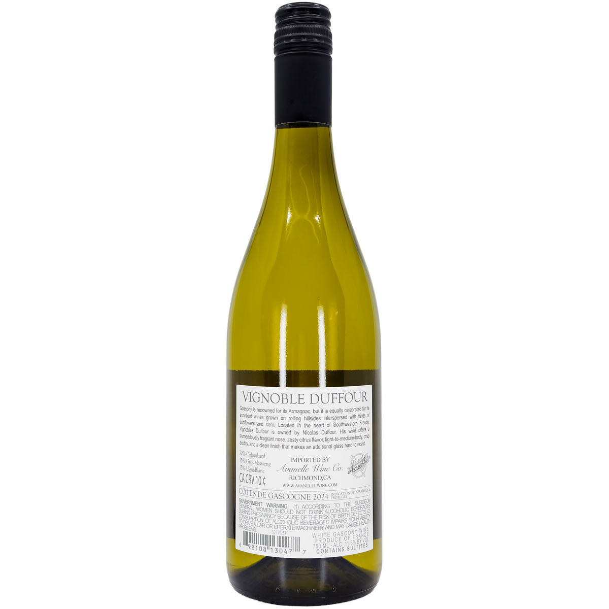 Domaine Duffour Blanc, IGP Cotes de Gascogne, France