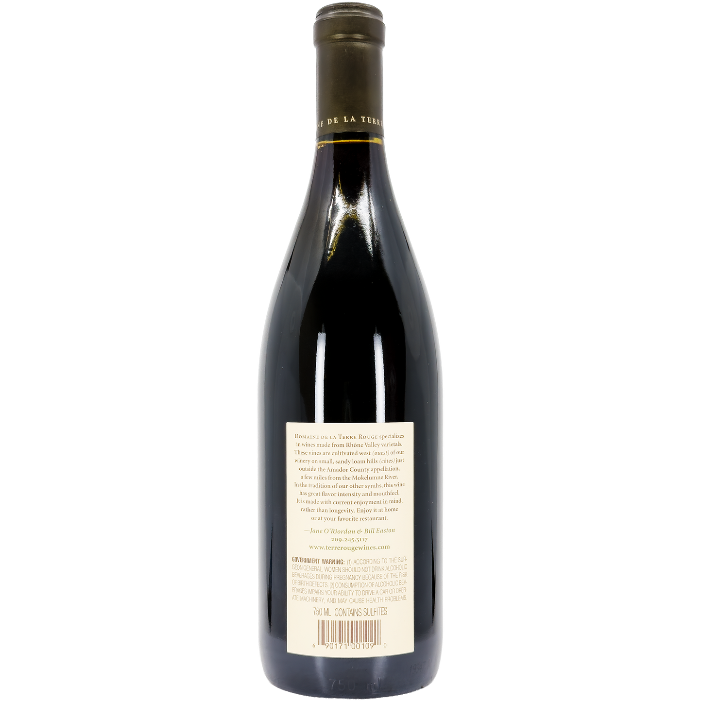 Domaine de la Terre Rouge Les Cotes de l'Ouest Syrah, California