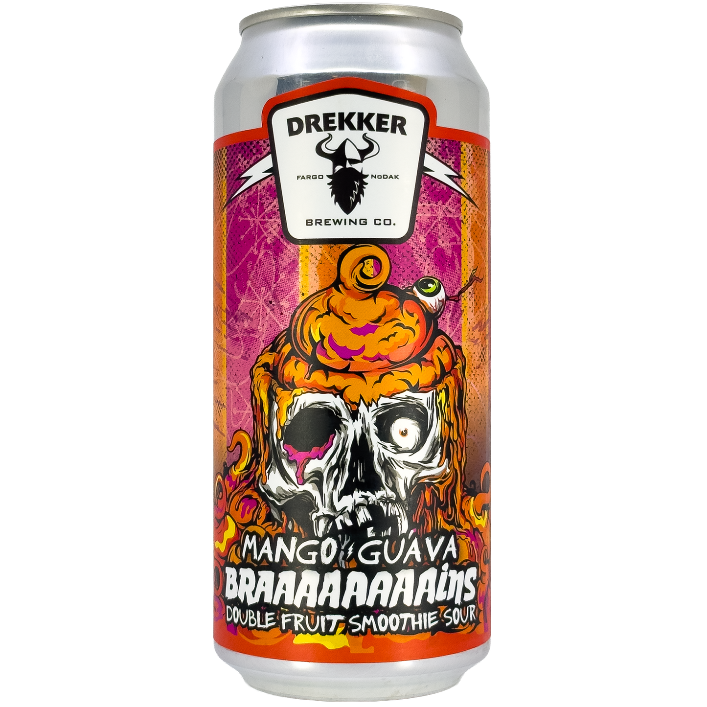 Drekker Brewing 'Braaaaaaaains' Mango Guava Double Fruit Smoothie Sour Beer, North Dakota