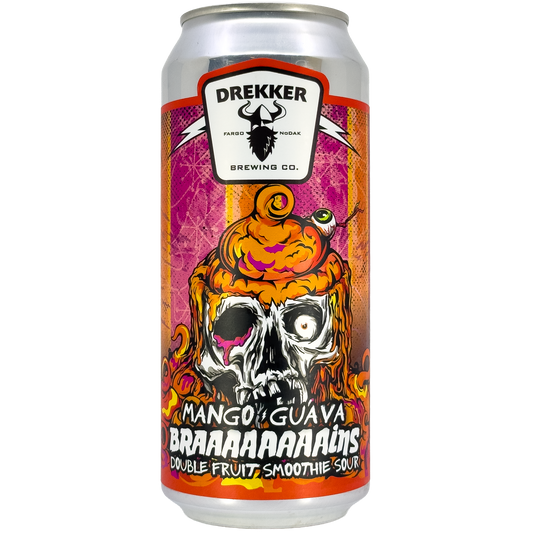 Drekker Brewing 'Braaaaaaaains' Mango Guava Double Fruit Smoothie Sour Beer, North Dakota