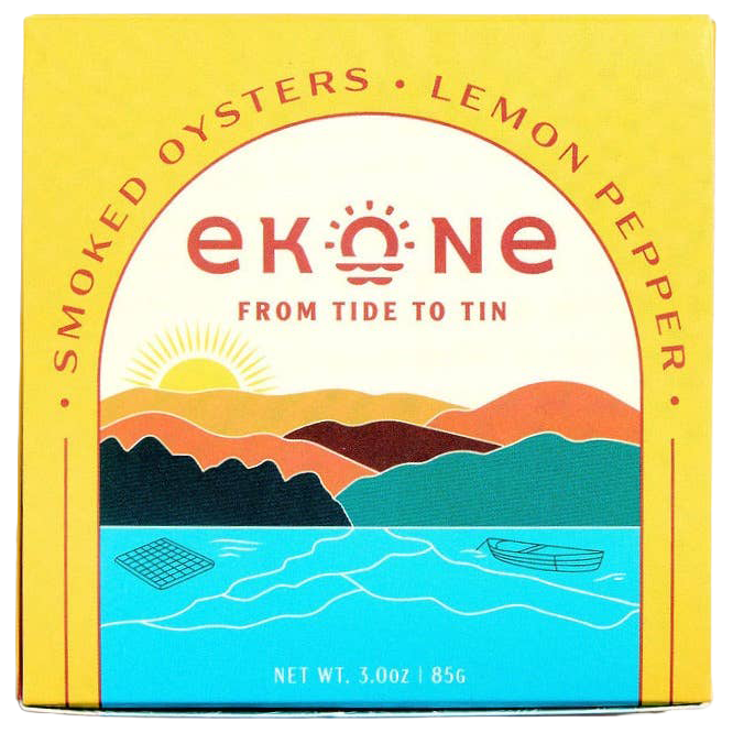 Ekone Lemon Pepper Smoked Oysters, Washington