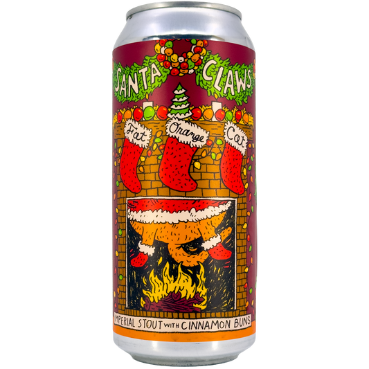 Fat Orange Cat Brew Co. 'Santa Claws' Cinnamon Buns Imperial Stout Beer, Connecticut