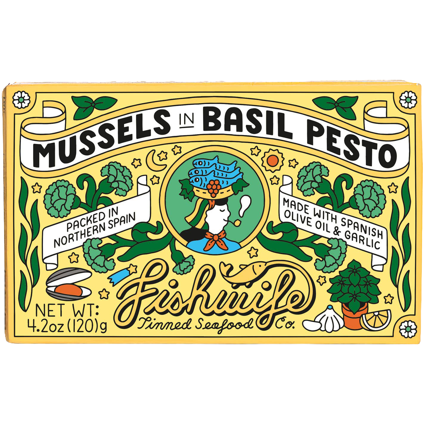 Fishwife Mussels in Basil Pesto, Spain