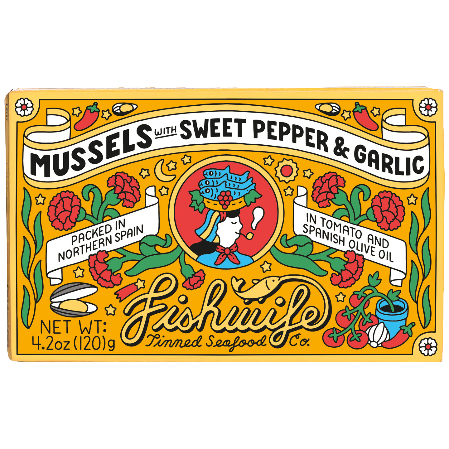 Fishwife Mussels with Sweet Pepper & Garlic, Spain