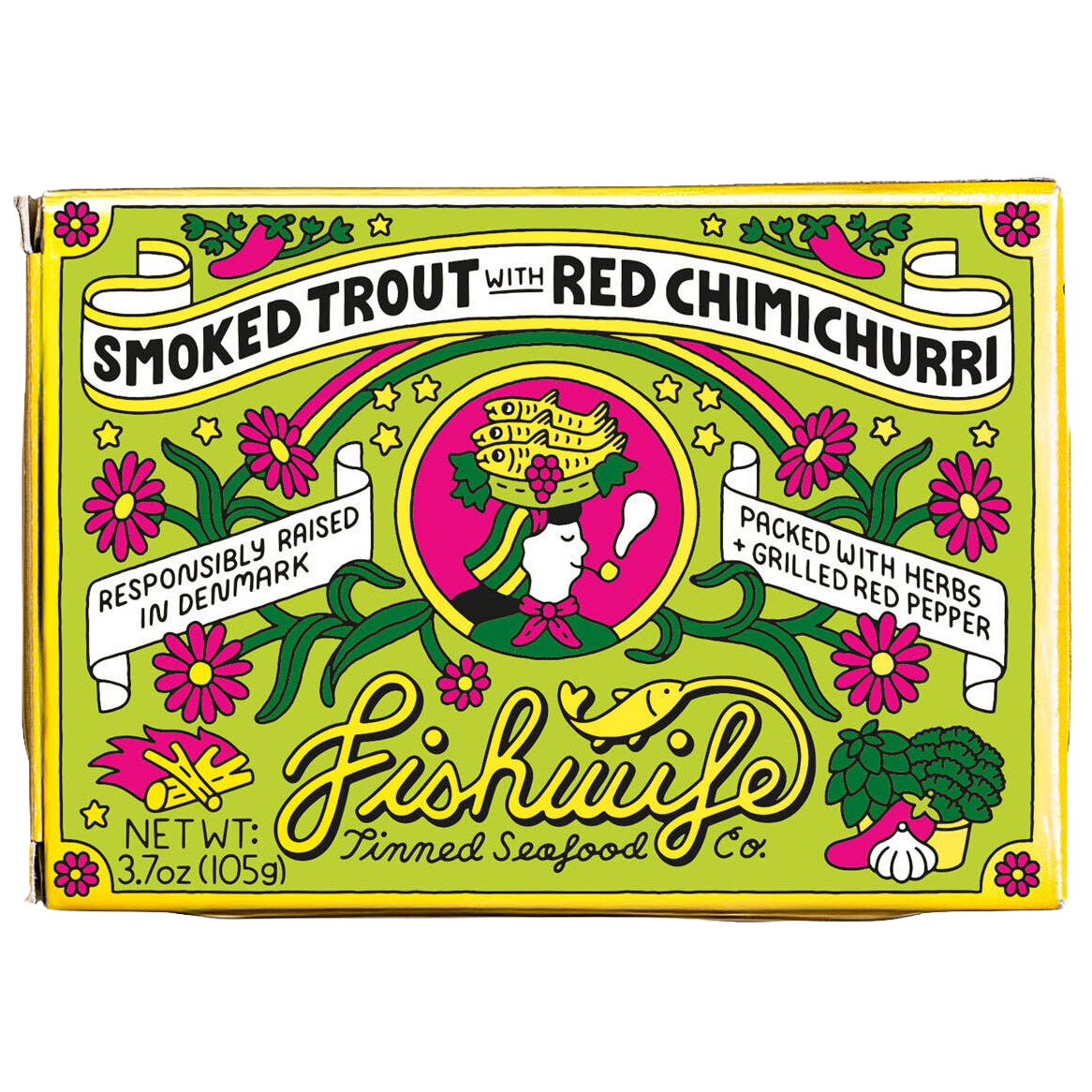 Fishwife Smoked Rainbow Trout with Red Chimichurri, Denmark