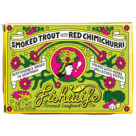 Fishwife Smoked Rainbow Trout with Red Chimichurri, Denmark