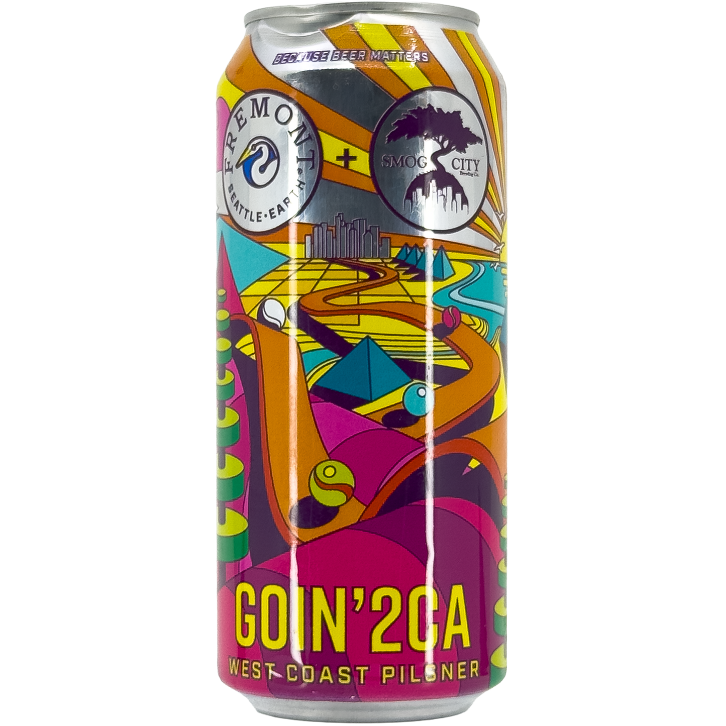 Fremont Brewing  X Smog City 'Goin 2CA' West Coast Pilsner, Washington