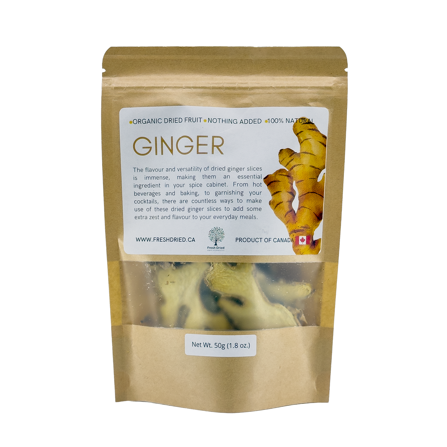 FreshDried Dried Ginger Slices, Canada