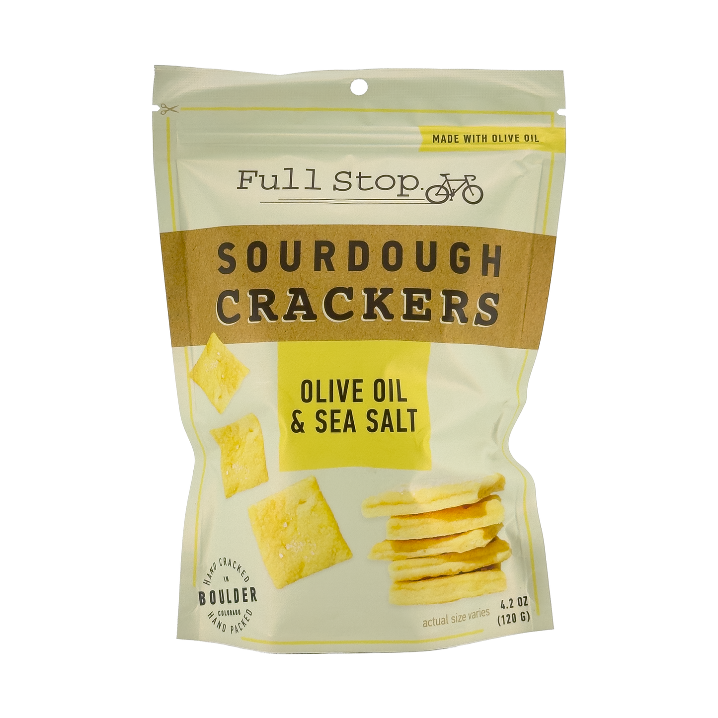 Full Stop Bakery Olive Oil & Sea Salt Sourdough Crackers, Colorado