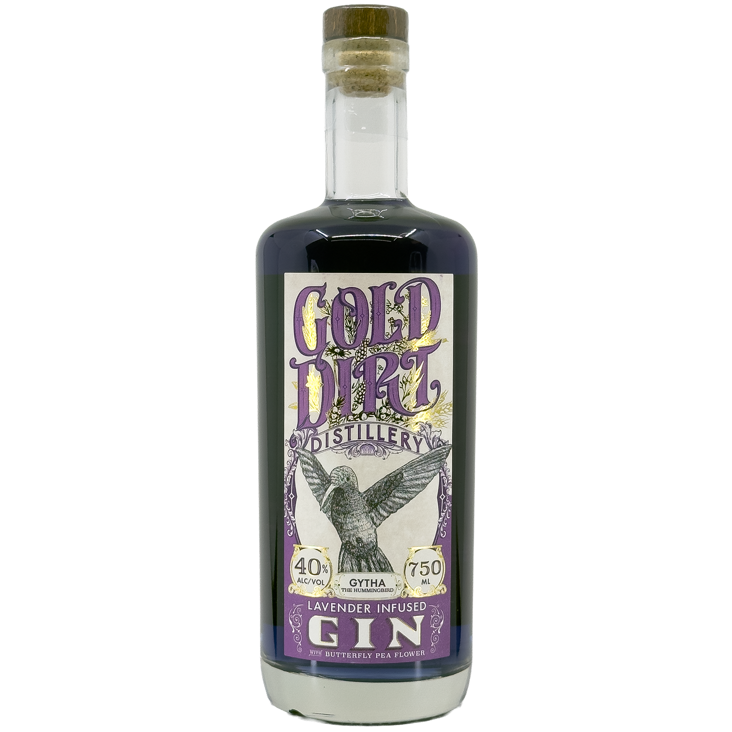 Gold Dirt Distillery Lavender Infused Gin, Colorado