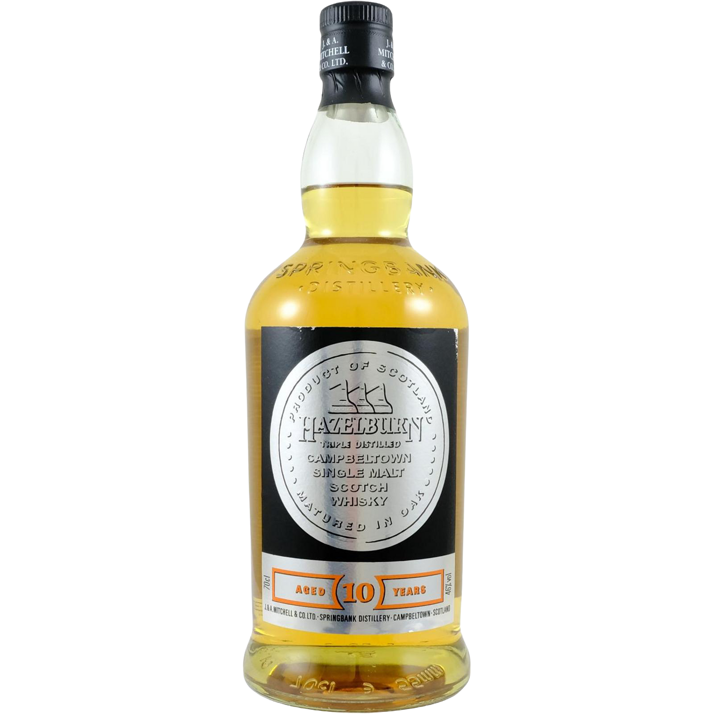 Hazelburn Triple Distilled 10 Year Old Single Malt Scotch Whisky, Campbeltown, Scotland