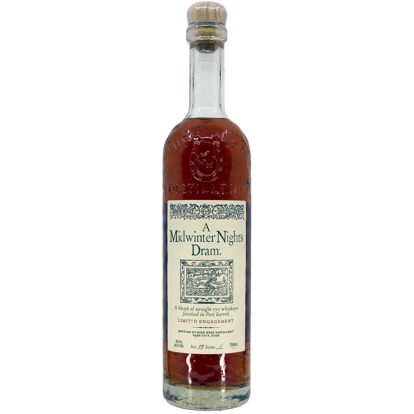 High West Distillery A Midwinter Night Dram Straight Rye Whiskey, Utah, USA