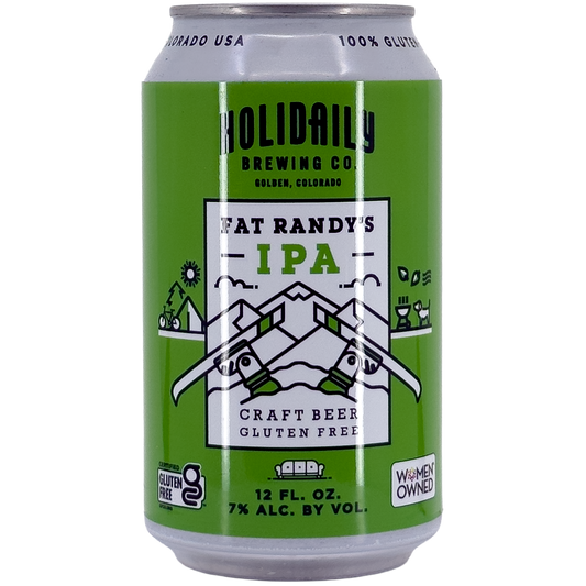 Holidaily Brewing Co. Fat Randy's IPA Beer, Colorado, USA