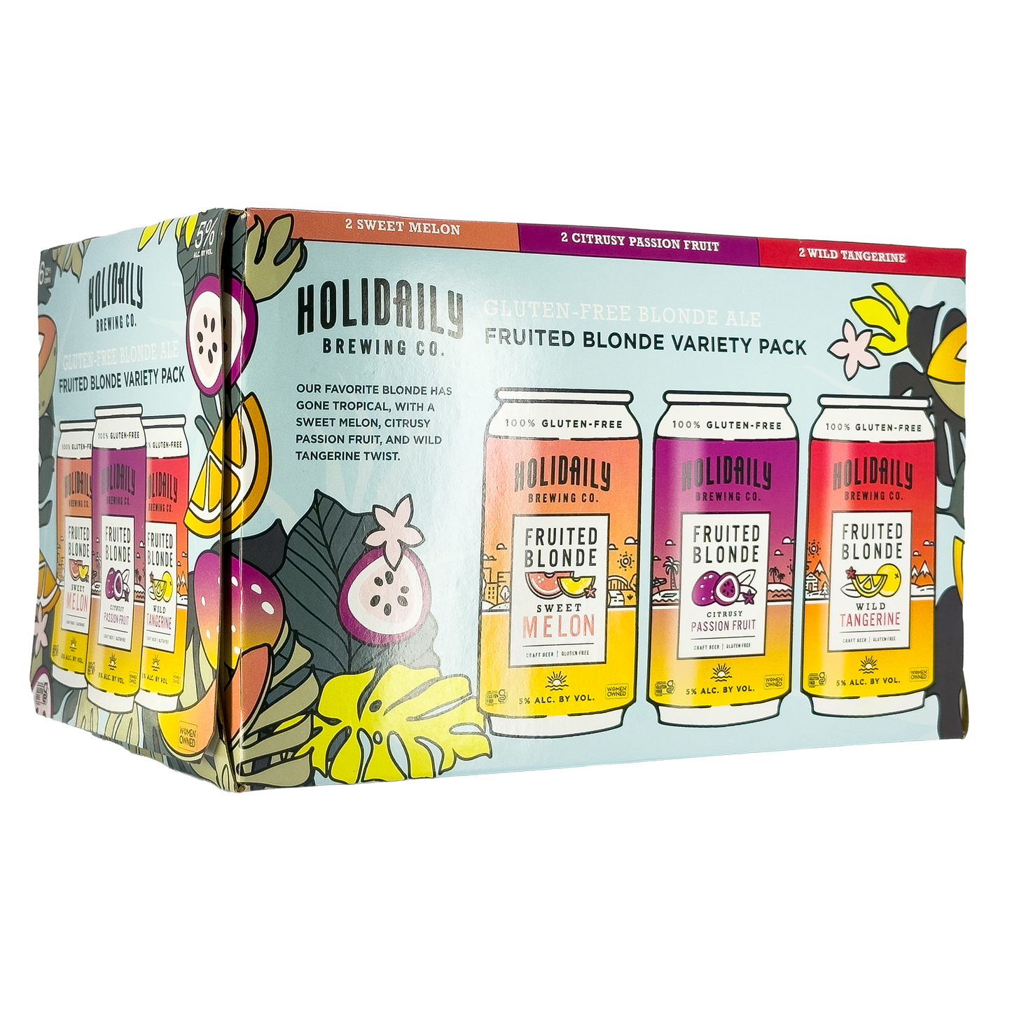 Holidaily Brewing Co. Fruited Blonde Beer Variety Pack, Colorado