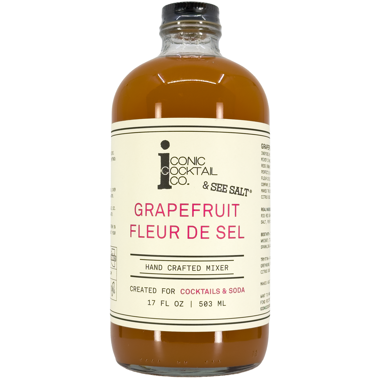 Iconic Cocktail Co. Grapefruit Fleur de Sel Cocktail Mixer, California