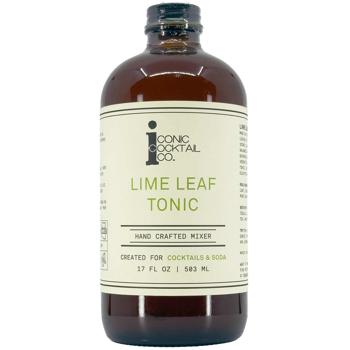 Iconic Cocktail Co. Lime Leaf Tonic Handcrafted Cocktail Mixer, Arizona