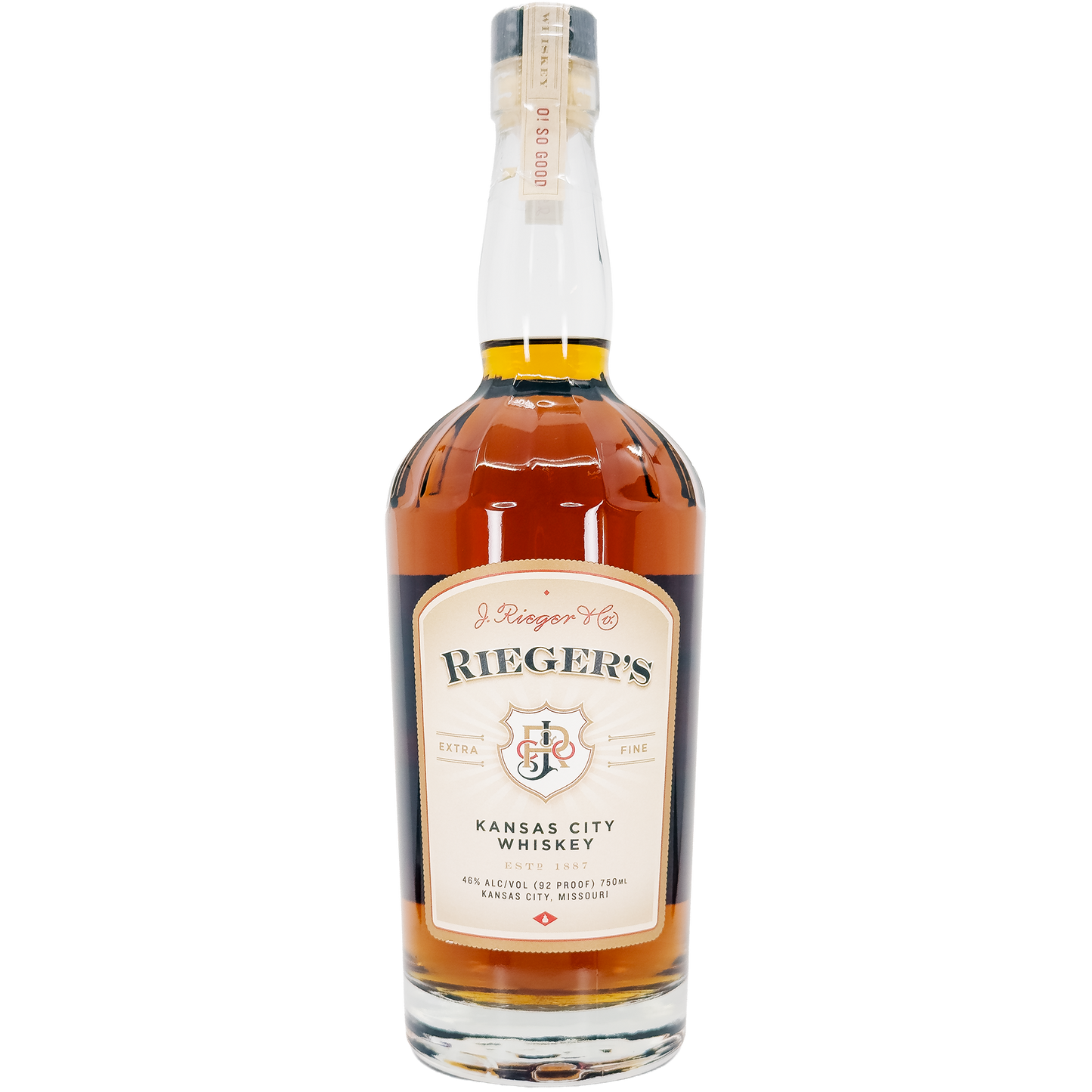 J. Rieger & Co. 'Rieger's' Kansas City Whiskey, Missouri