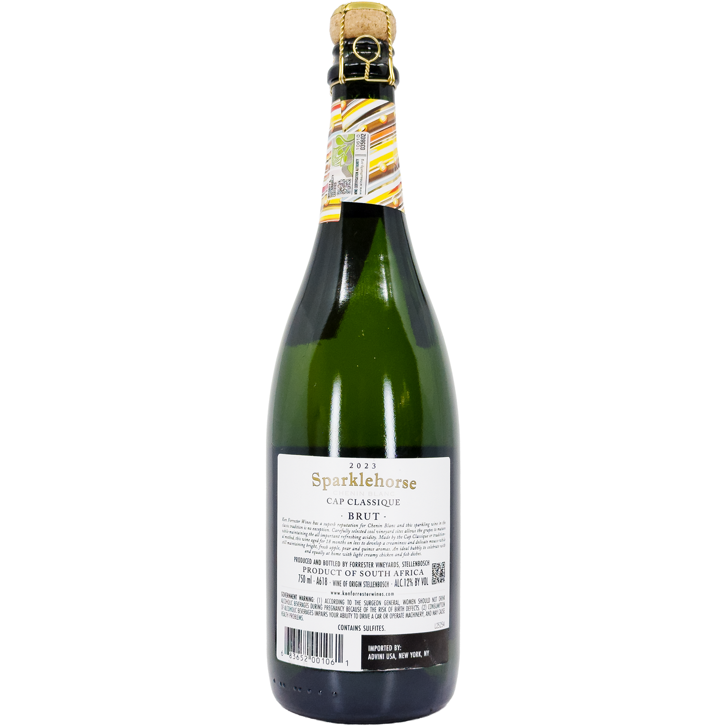 Ken Forrester 'Sparklehorse' Brut Methode Cap Classique, Stellenbosch, South Africa