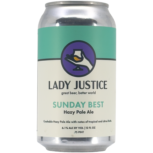 Lady Justice 'Sunday Best' Hazy Pale Ale Beer, Colorado