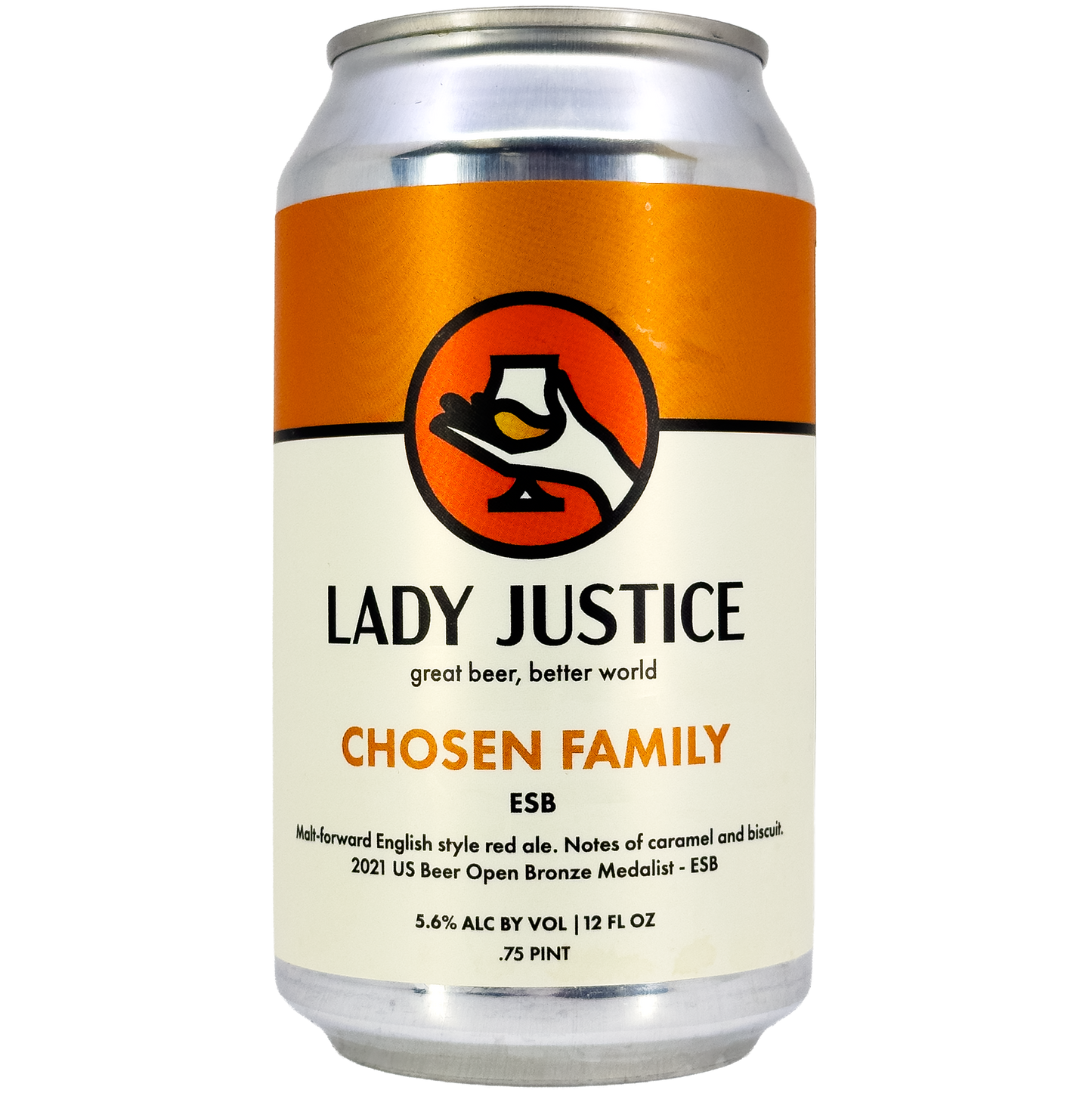 Lady Justice Brewing 'Chosen Family' Extra Special Bitter Beer, Colorado