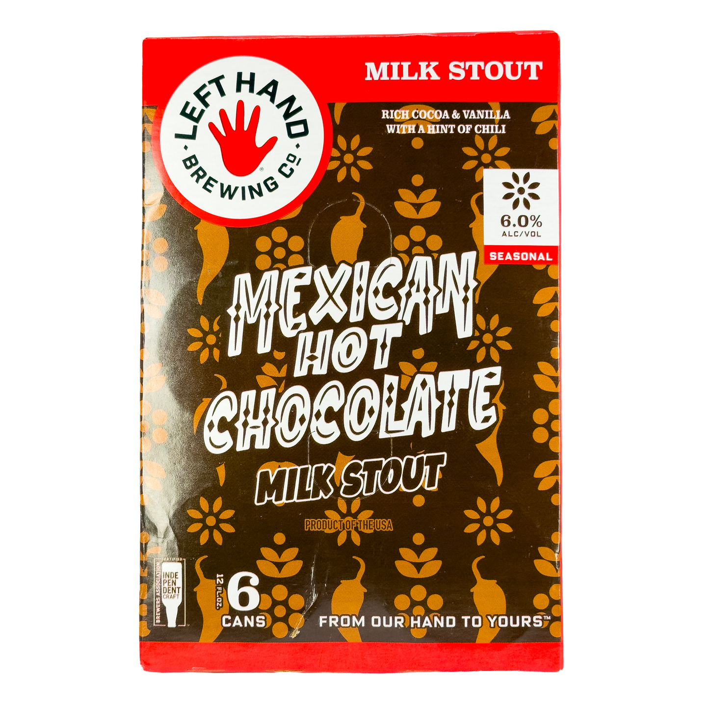 Left Hand Brewing Mexican Hot Chocolate Milk Stout Beer, Colorado