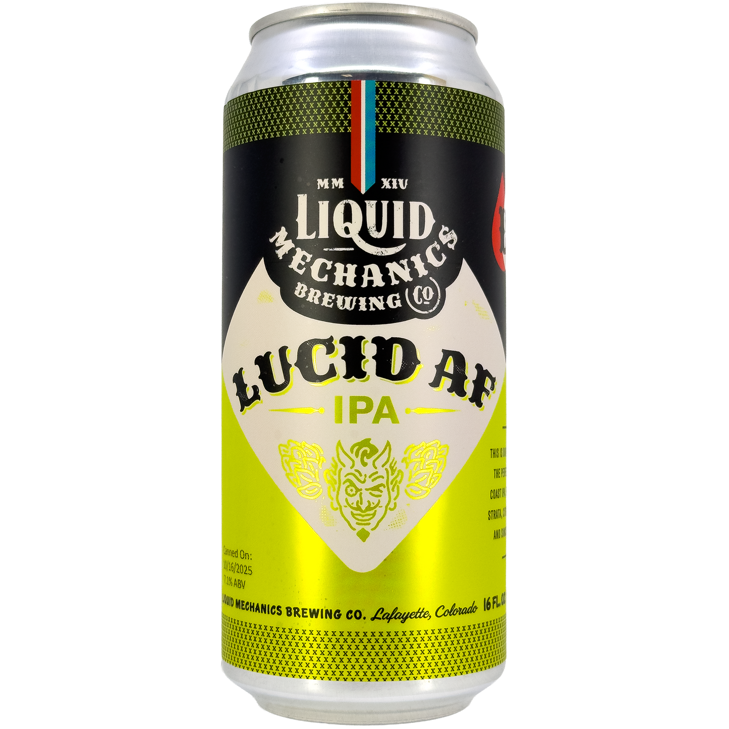 Liquid Mechanics Brewing Co. 'Lucid AF' IPA Beer, Colorado