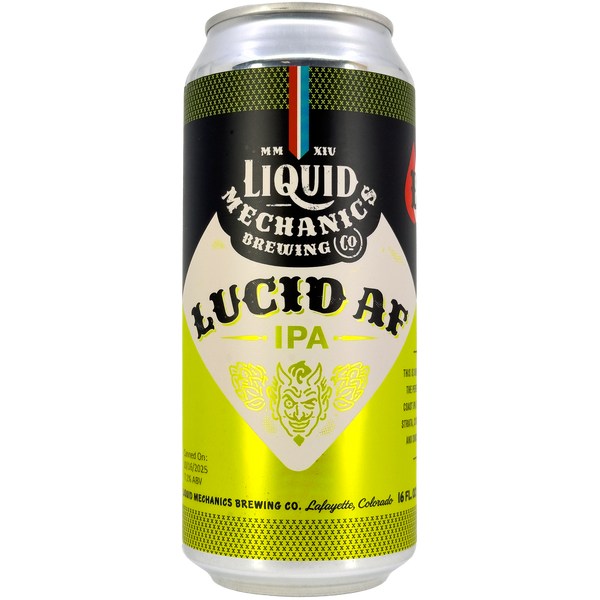 Liquid Mechanics Brewing Co. 'Lucid AF' IPA Beer, Colorado  Wine Dispensary