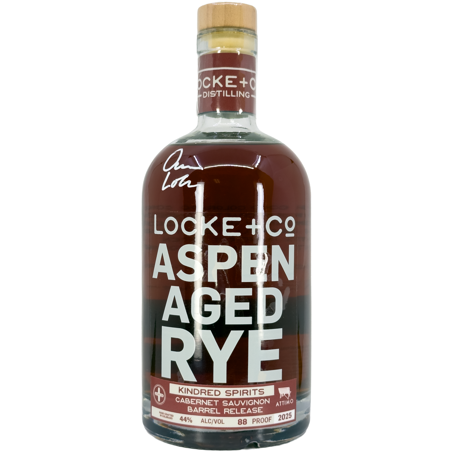 Locke + Co 'Kindred Spirits' Cabernet Sauvignon Barrel Rye Whiskey, Colorado
