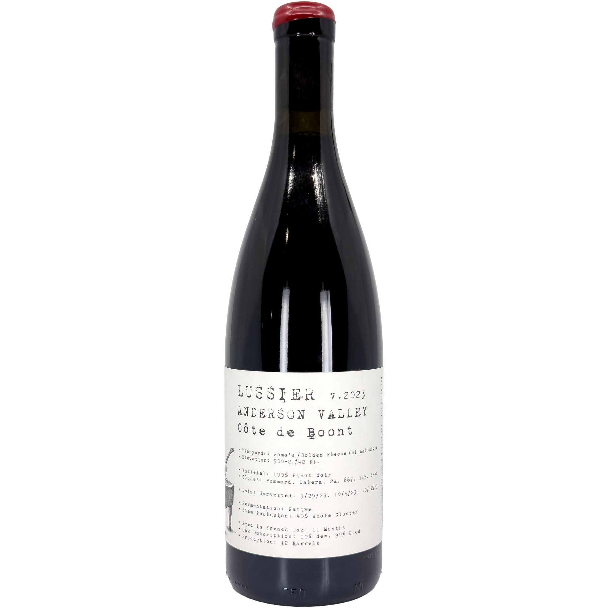 Lussier 'Cote de Boont' Pinot Noir, Anderson Valley, California