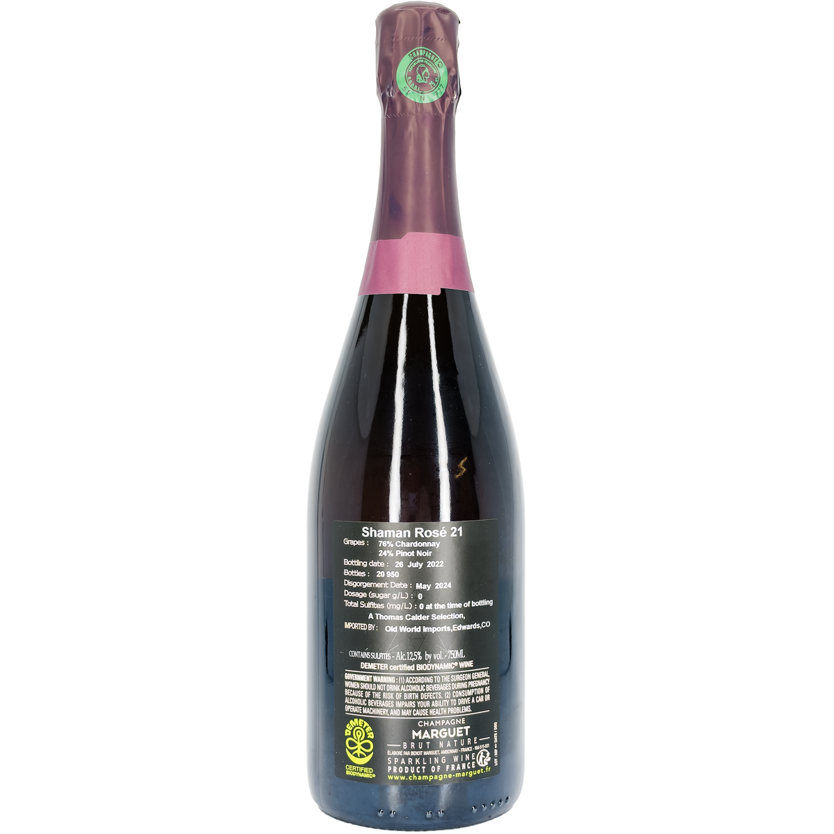 Marguet Pere & Fils 'Shaman' Grand Cru Extra Brut Rose, Champagne, France