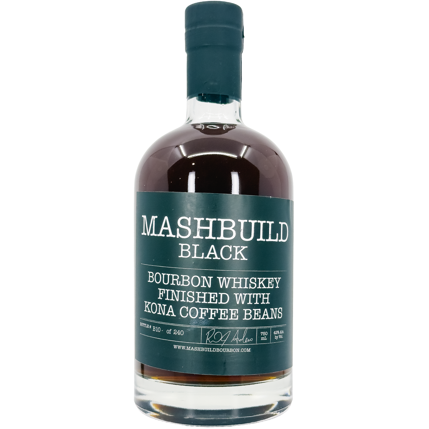 MashBuild Black Kona Coffee Beans Finished Bourbon Whiskey, Colorado
