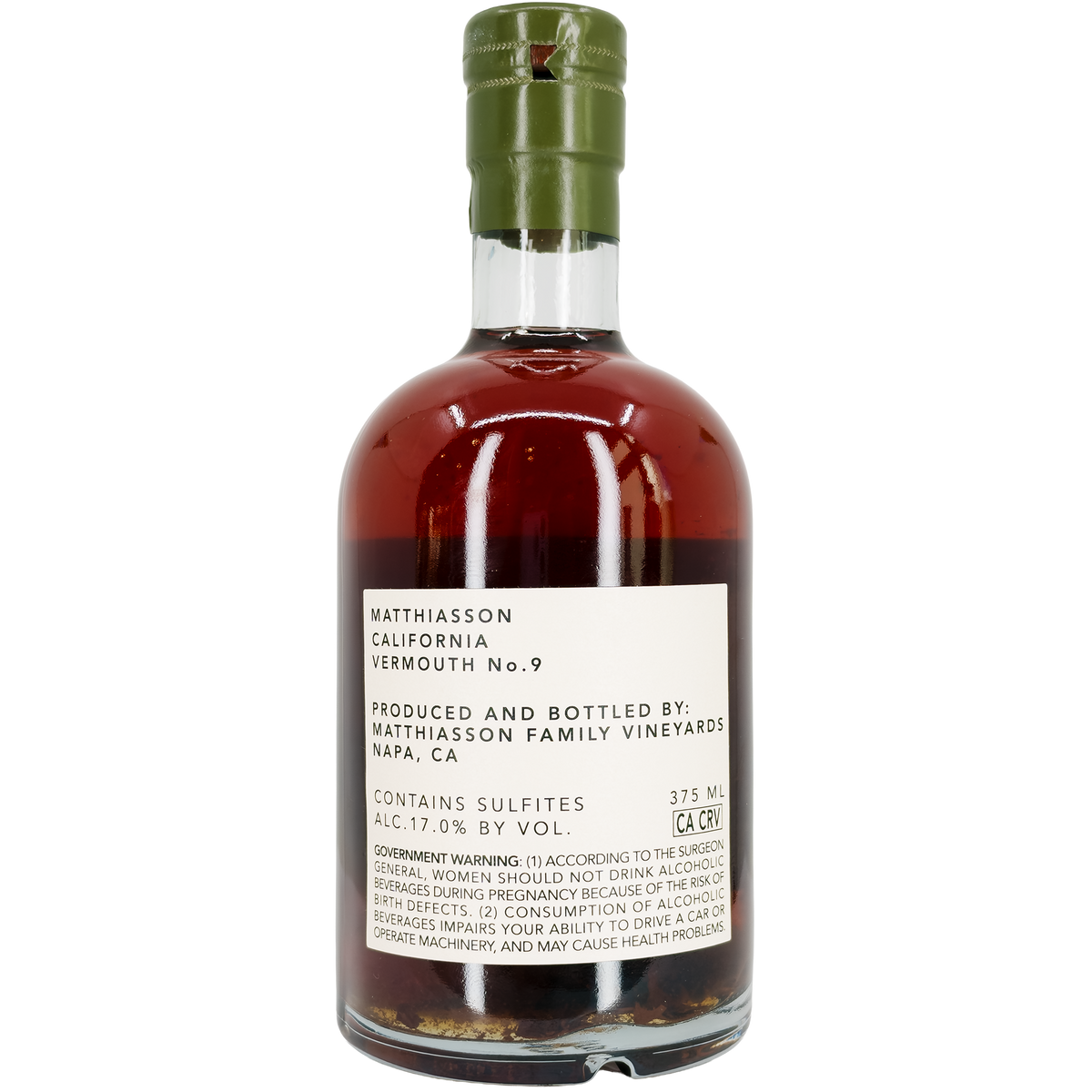 Matthiasson No. 9 Sweet Vermouth, Napa Valley, California