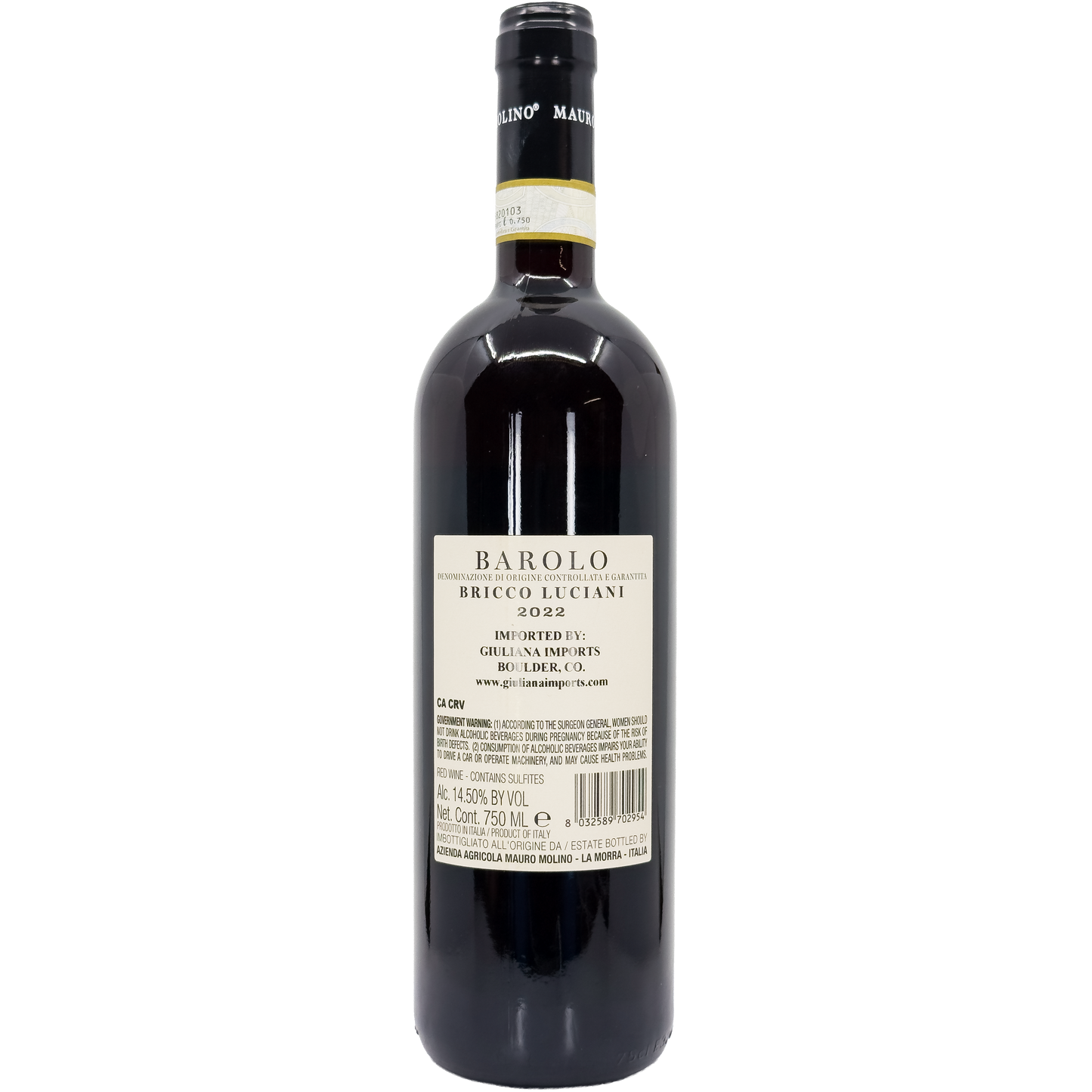Mauro Molino 'Bricco Luciani', Barolo DOCG, Italy