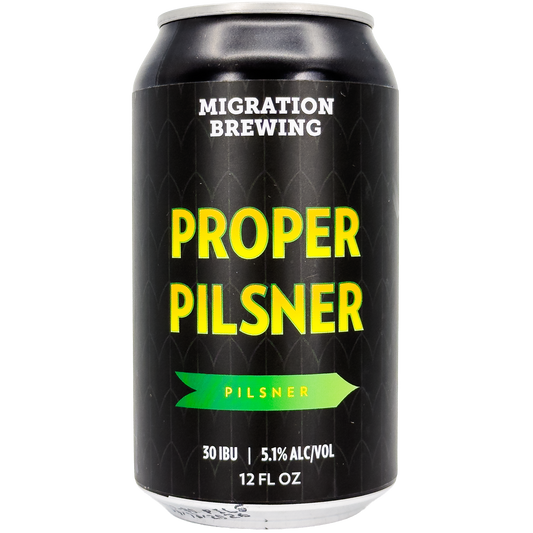 Migration Brewing 'Proper Pilsner' Beer, Oregon