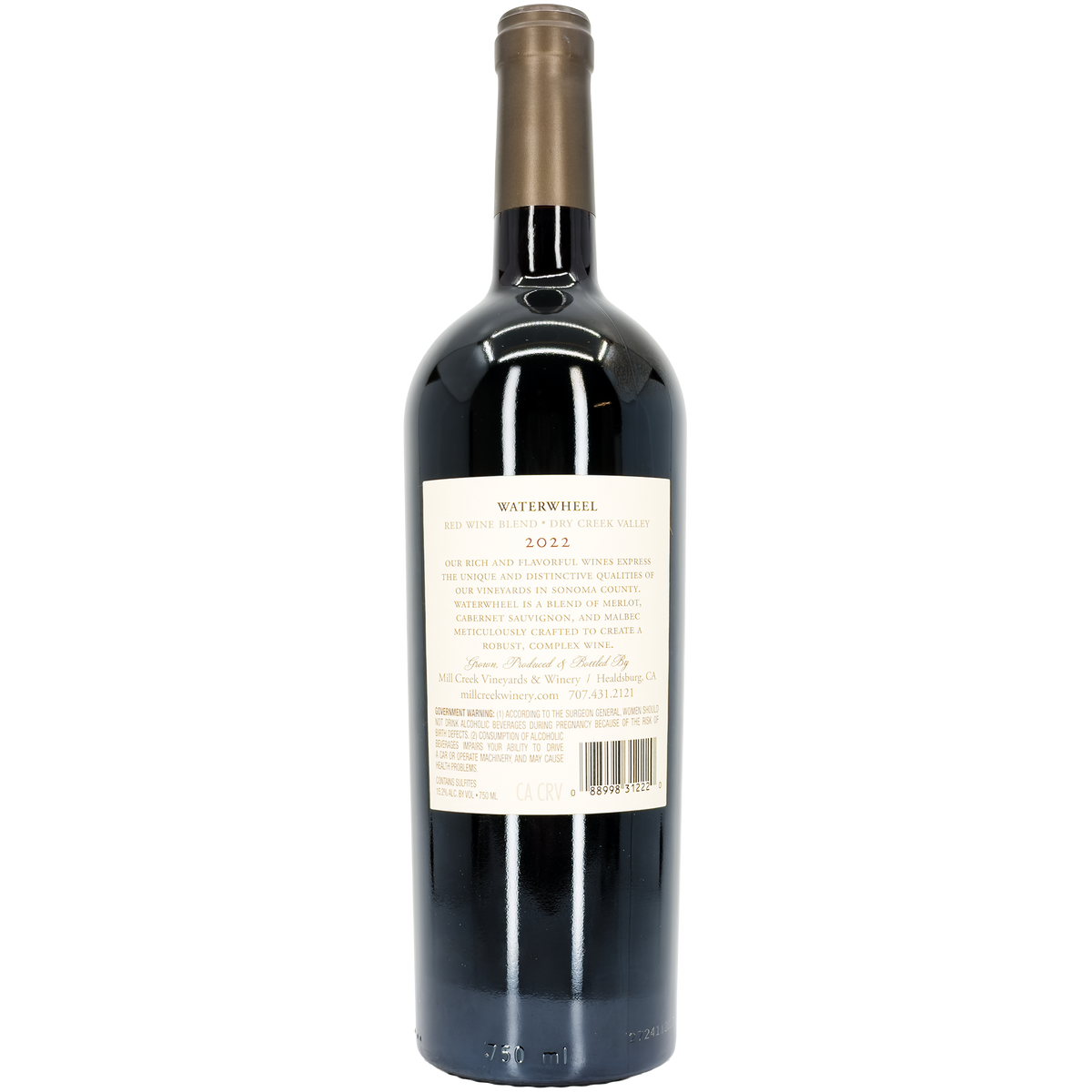 Mill Creek Vineyards & Winery Waterwheel Red, Dry Creek Valley, California