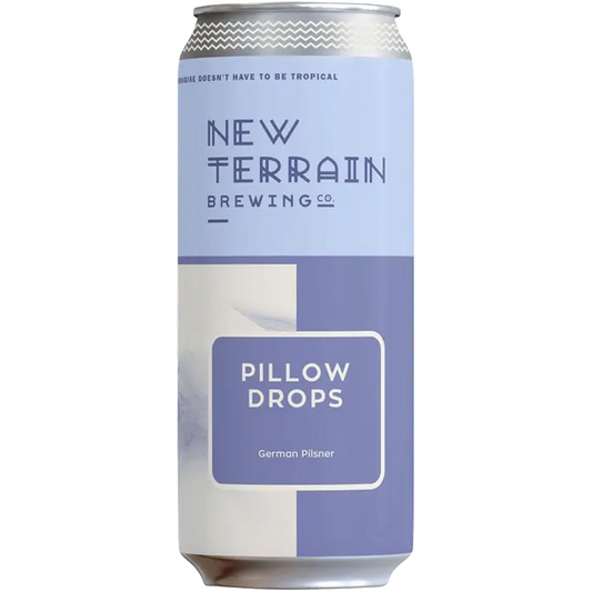New Terrain Brewing 'Pillow Drops' German Pilsner Beer, Colorado, USA