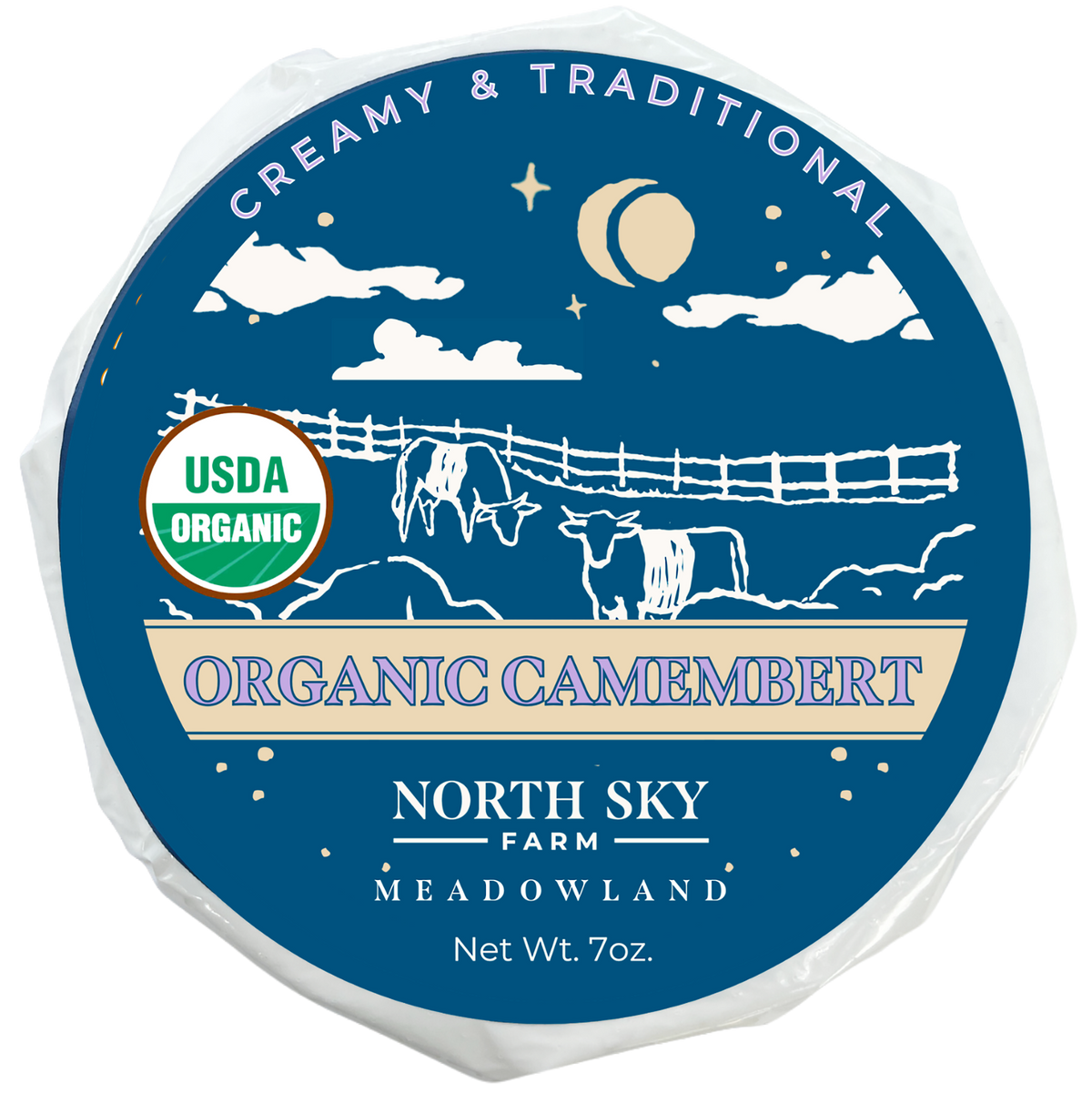 North Sky Farm ‘Meadowland’ Organic Artisan Camembert, Illinois