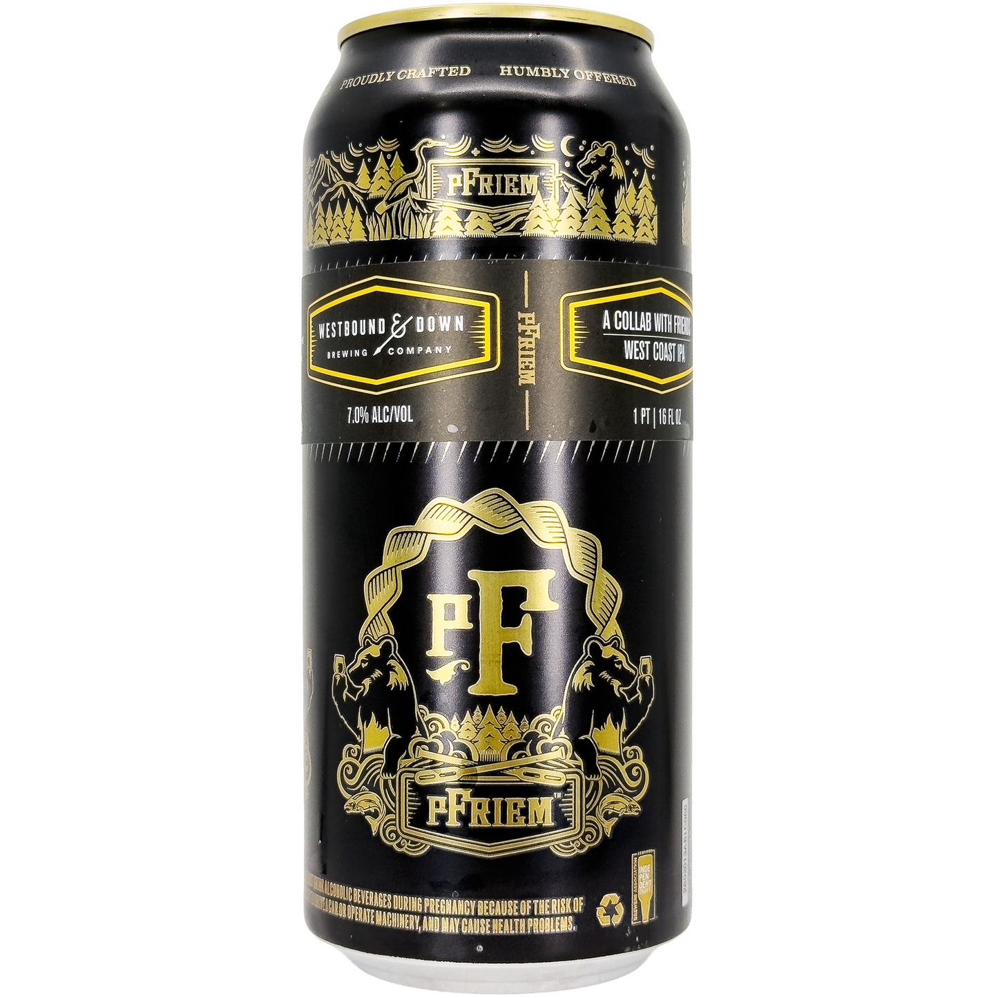 Pfriem Family Brewers x Westbound & Down Brewing West Coast IPA Beer, Oregon