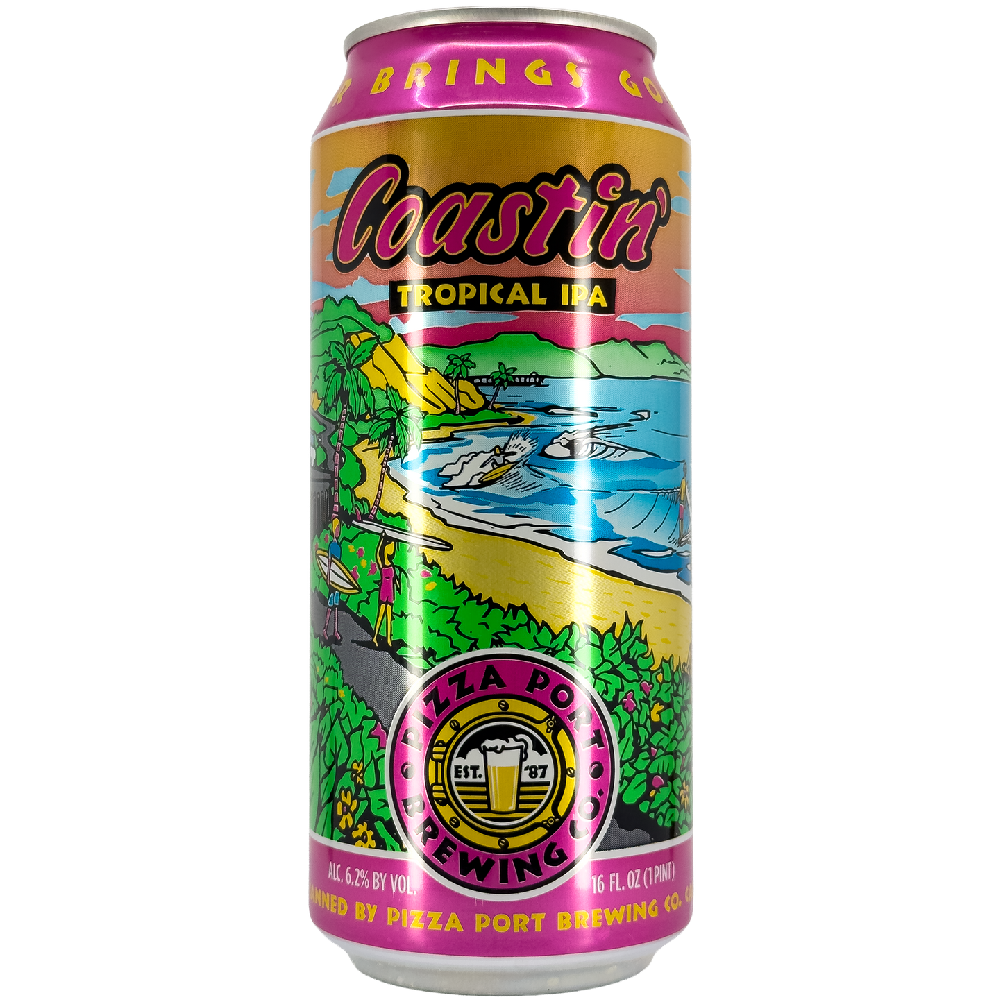 Pizza Port Coastin' Tropical IPA Beer, California